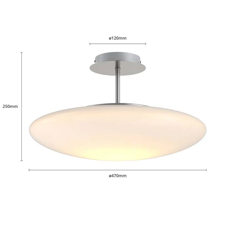B-Ware Lindby Deckenleuchte Deckenlampe LED Gunda Glas opalweiß dimmbar Wohnzimmer