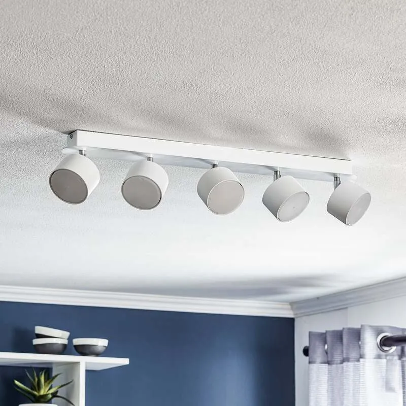 B-Ware Euluna Deckenstrahler Cloudy Deckenlampe Wohnzimmerleuchte 5-flammig GX53 weiß