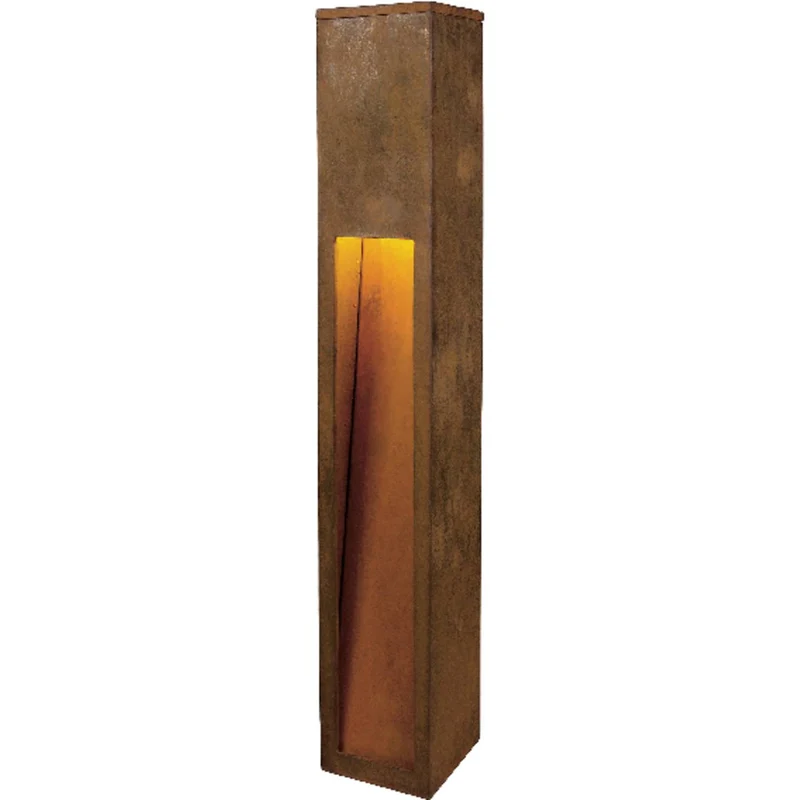 B-Ware SLV Außenstandleuchte Lampe Slot 80 Energiesparlampe E27 11 W Eisen gerostet868