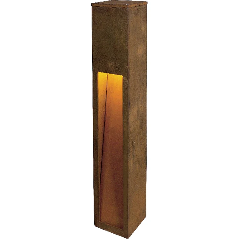 B-Ware SLV Außenstandleuchte Lampe Slot 80 Energiesparlampe E27 11 W Eisen gerostet868