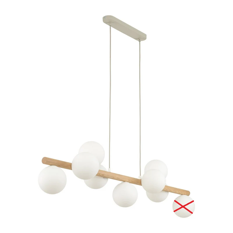 B-Ware TK Lighting Hängeleuchte Estera Opalglas Holz Hängelampe Leuchte SIEHE TEXT/FOTO