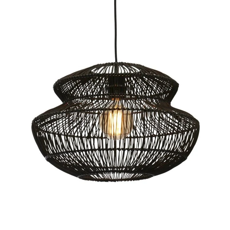 B-Ware GOOD & MOJO Zanzibar Hängeleuchte Pendelleuchte Lampe schwarz 40x30cm