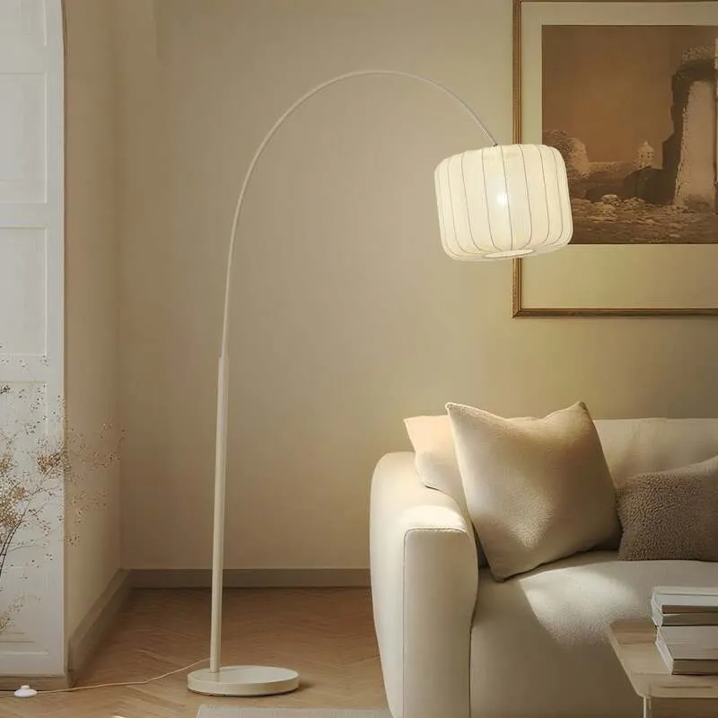 B-Ware Lindby Bogenleuchte Stehlampe Helin beige Textil Höhe 1985 cm SIEHE TEXT/FOTO