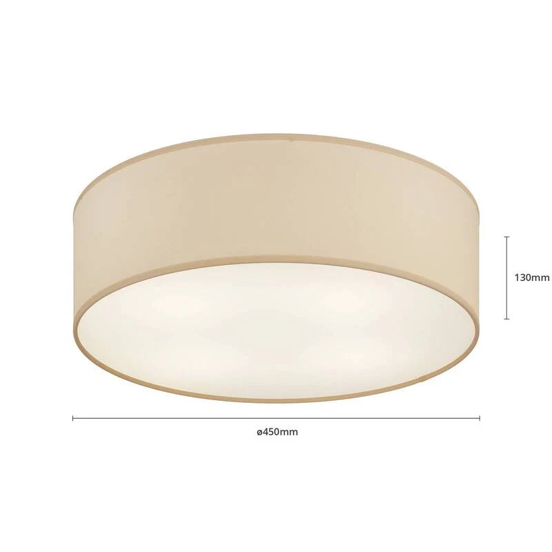 B-Ware Euluna Deckenleuchte Rondo Deckenlampe Deckenlicht beige 45 cm Wohnzimmer r637