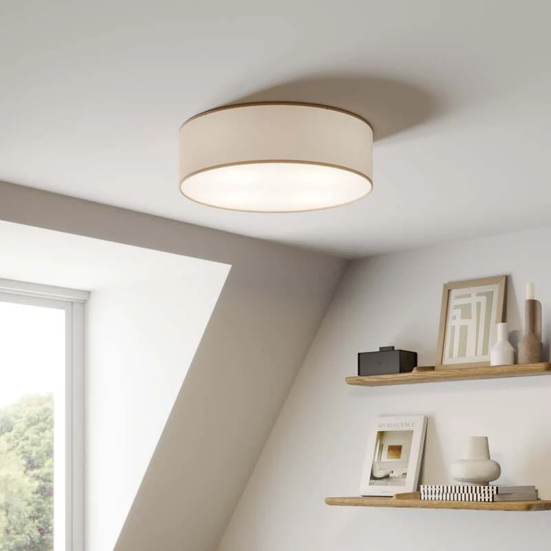 B-Ware Euluna Deckenleuchte Rondo Deckenlampe Deckenlicht beige 45 cm Wohnzimmer r637