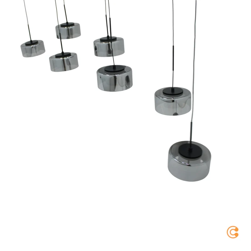 B-Ware Paul Neuhaus Hängelampe Pendelleuchte LED Glas schwarz dimmbar Rika 135 cm