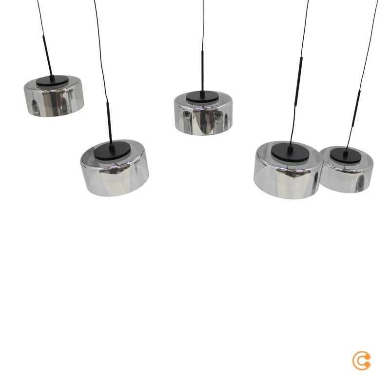 B-Ware Paul Neuhaus Hängelampe Pendelleuchte LED Glas schwarz dimmbar Rika 135 cm