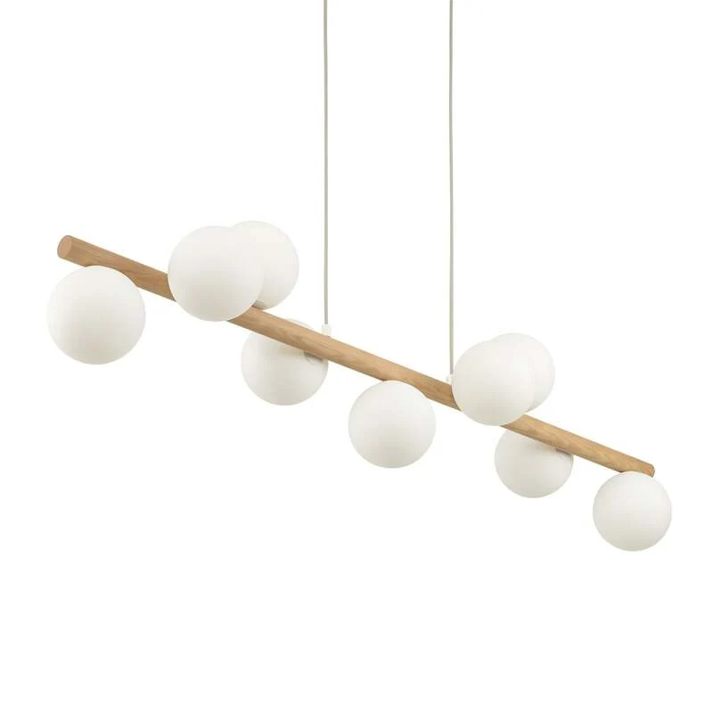 B-Ware Hängeleuchte Estera Opalglas Holz Hängelampe Lampe Leuchte SIEHE TEXT/FOTO