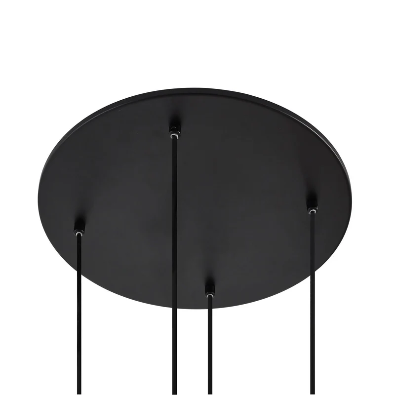 B-Ware Lucande Hängeleuchte Pendelleuchte Lunelle schwarz Glas 4flg Ø 40cm