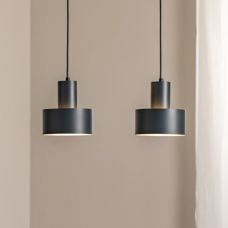B-Ware Sigma Hängeleuchte Pendellampe Rif 2 anthrazit Stahl 2flg linear dimmbar E27