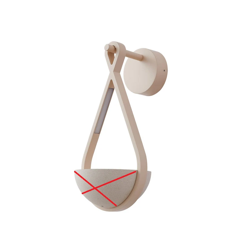 B-Ware Lucande LED Außenwandlampe Wandlicht Florka Blumenampel beige Beton SIEHE TEXT