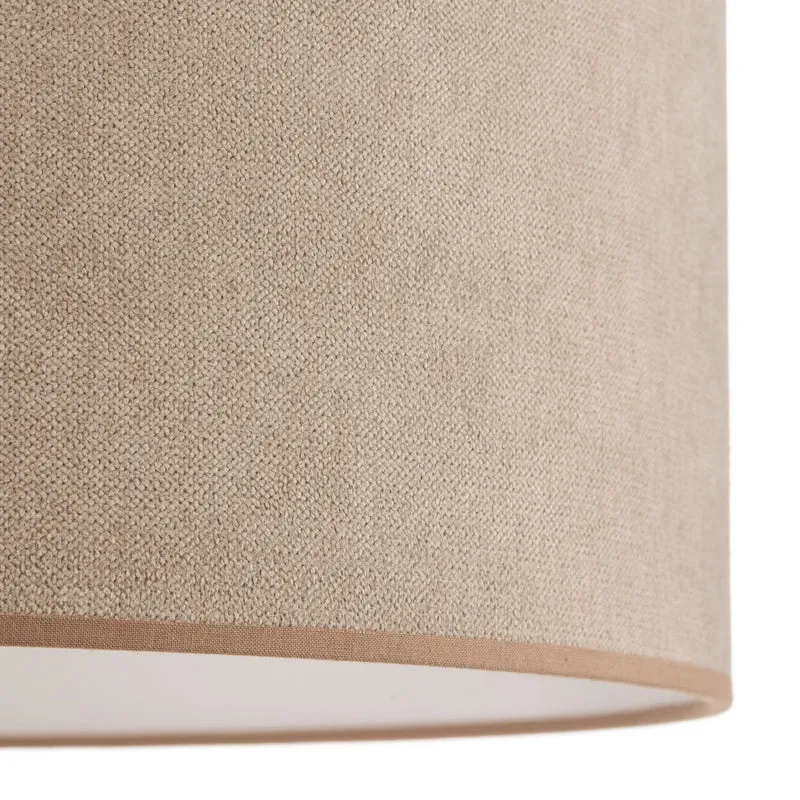 B-Ware Duolla Hängeleuchte Pendelleuchte Lampe Webmuster beige Textil Kunststoff E27