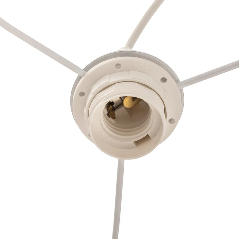 B-Ware Duolla Hängeleuchte Pendelleuchte Lampe Webmuster beige Textil Kunststoff E27