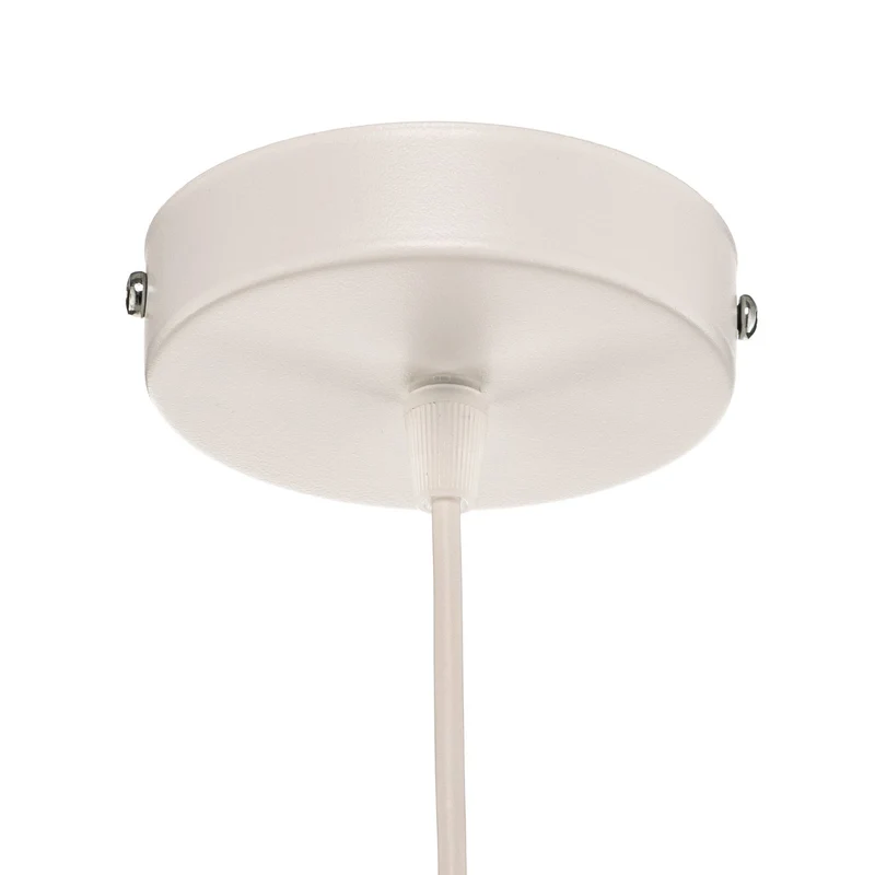 B-Ware Duolla Hängeleuchte Pendelleuchte Lampe Webmuster beige Textil Kunststoff E27