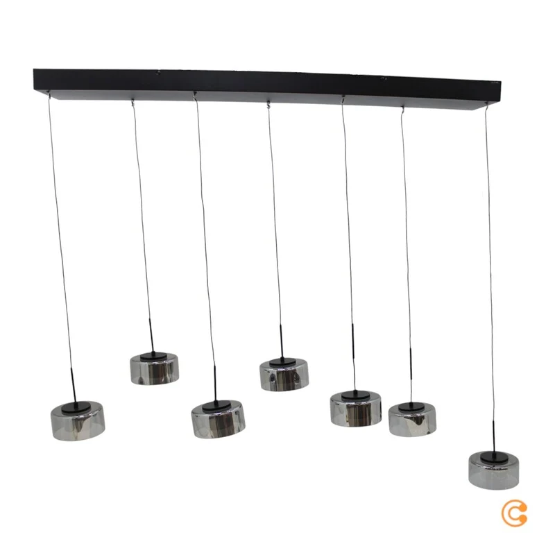B-Ware Paul Neuhaus Hängelampe Pendelleuchte LED Glas schwarz dimmbar Rika 135 cm361