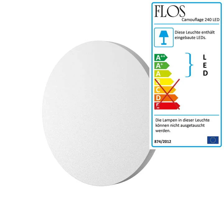B-Ware Flos Camouflage 140 LED Wandleuchte Lampe Leuchte Wandlampe weiß