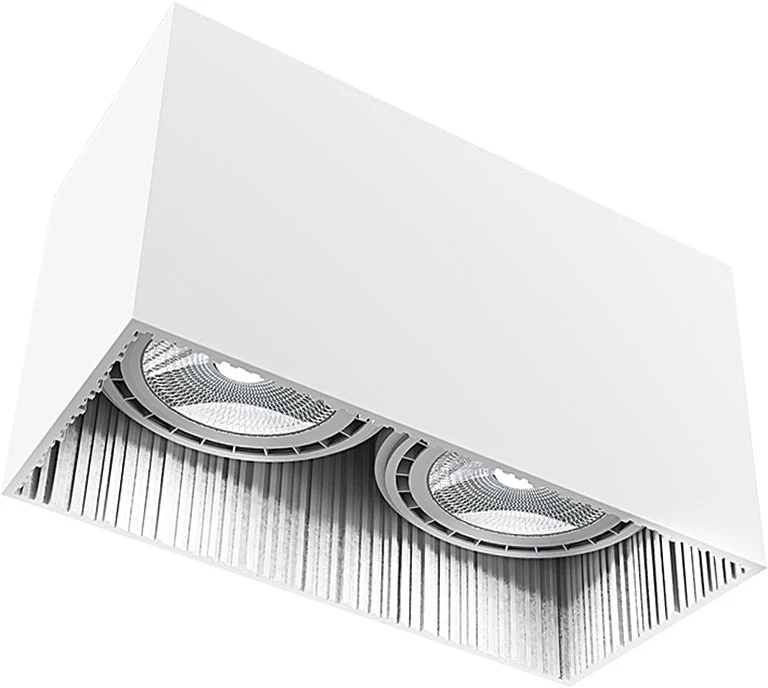 B-Ware Nowodvorski Downlight Groove Einbauleuchte eckig 2-flg weiß 2xGU10 Deckenla373