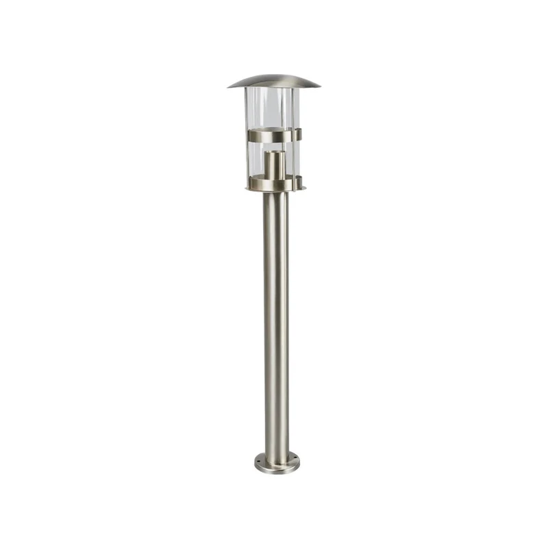 B-Ware Lindby Wegelampe Noemi 80 cm grau Edelstahl IP44 dimmbar E27 60 W