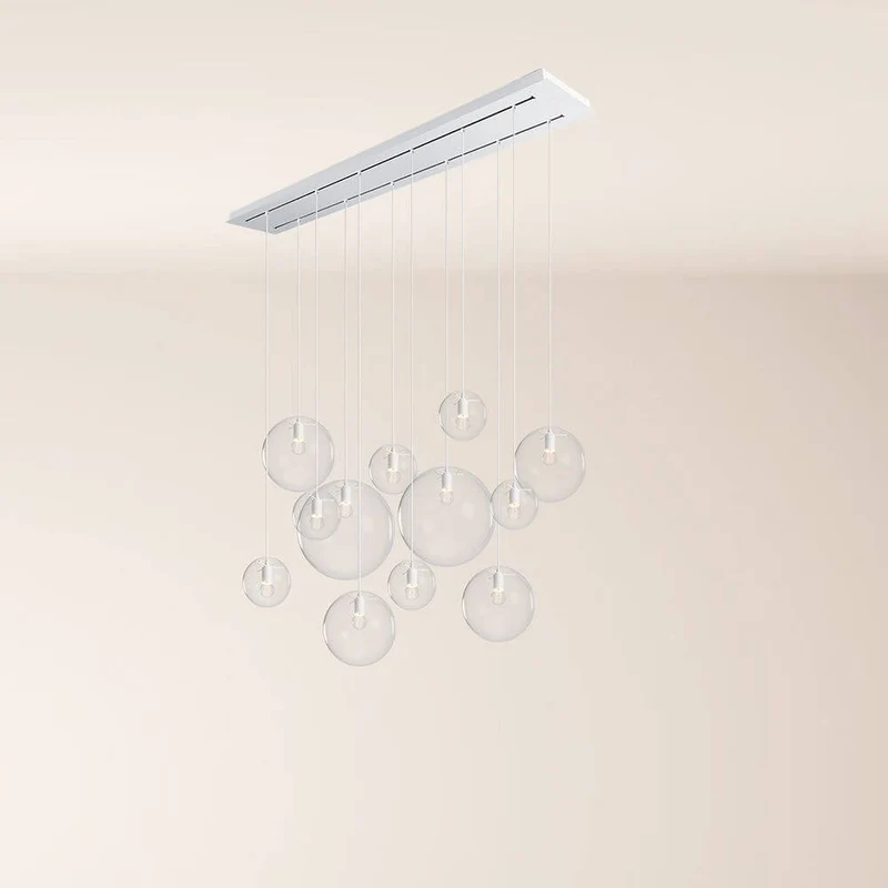 s.luce Orb Esszimmerlampe 12-flammig 160cm 2-reihig