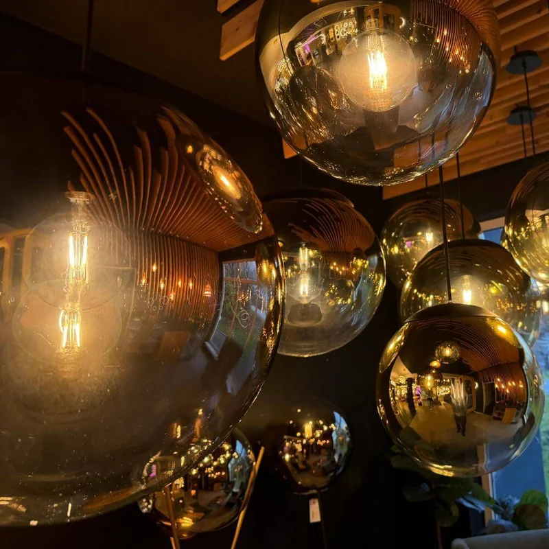 s.luce Orb 5-flammige Esstischlampe 2-reihig 160cm