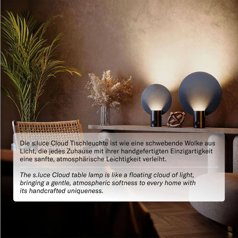 s.luce Cloud Tischleuchte mit Drehschalter