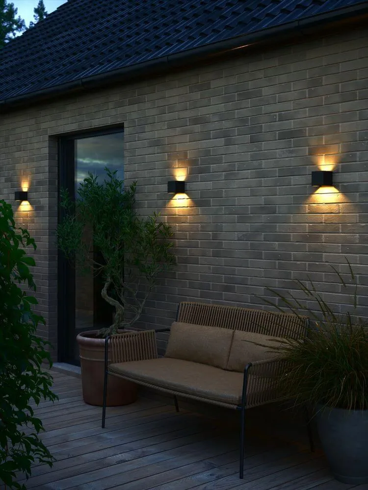 LED Außenwandlampe Milda kubi IP44