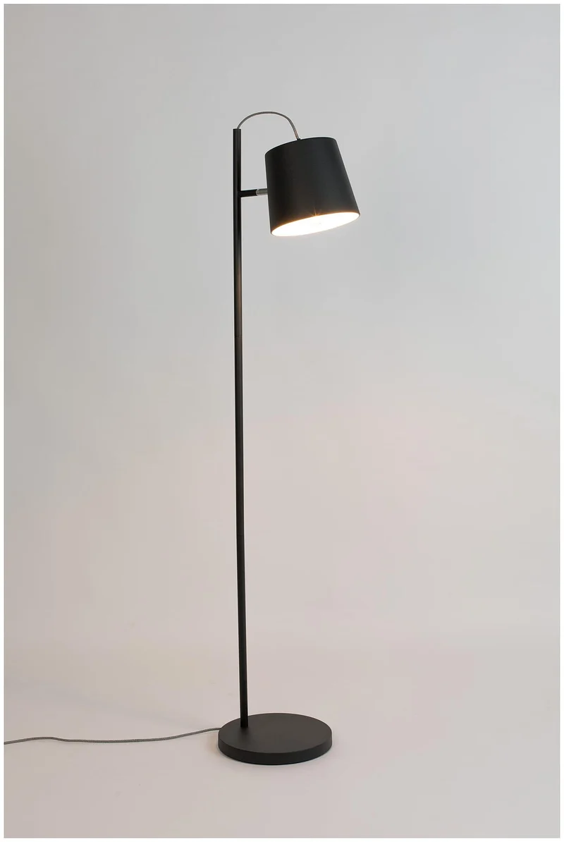B-Ware Zuiver Stehleuchte Lampe BUCKLE HEAD schwarz höhenverstellbar Fußschalter 150 cm