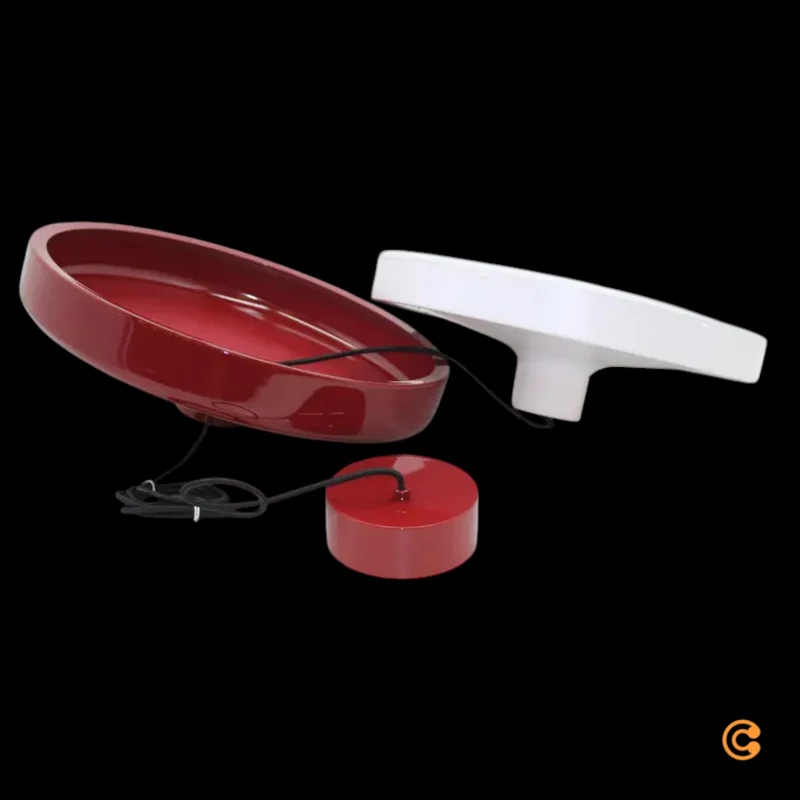 B-Ware NINE Pendelleuchte Hängelampe LED Beleuchtung rot Esszimmer SIEHE TEXT/FOTO