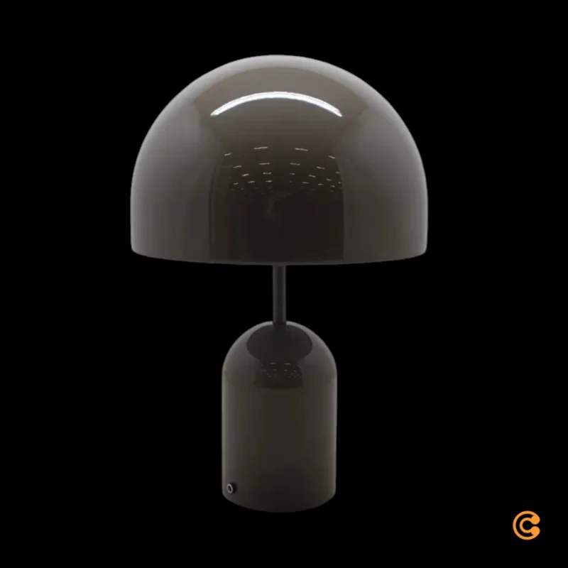 B-Ware Tom Dixon Bell LED Tischleuchte Pilzlampe Leuchte taupe dimmbar LED warmweiß
