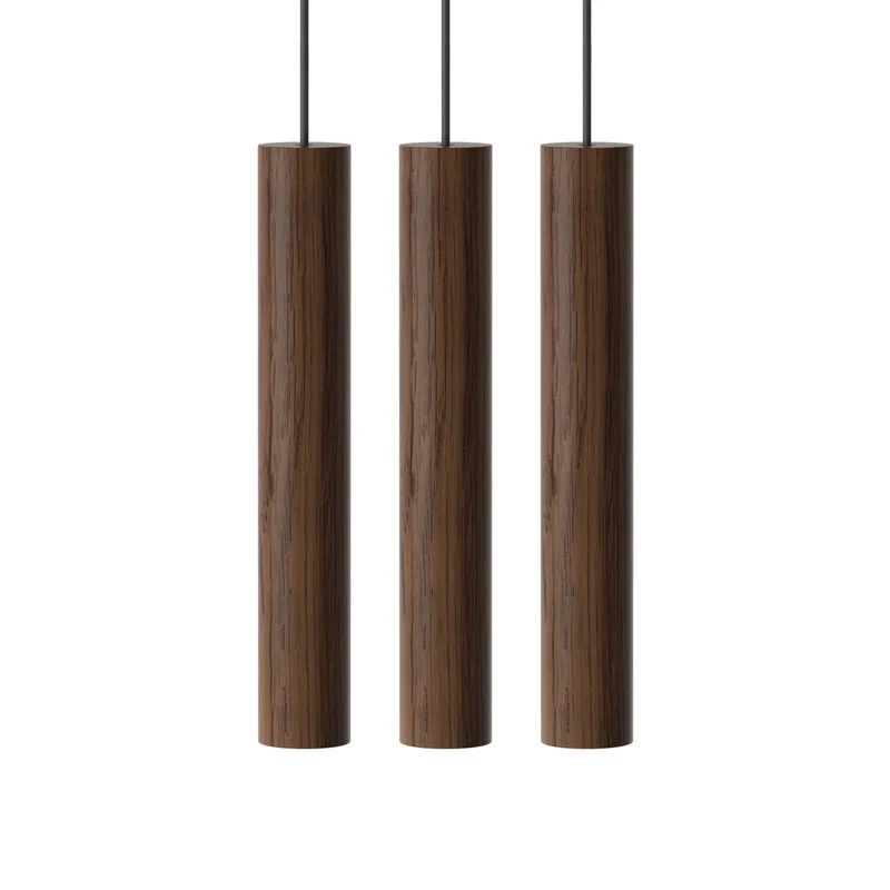 B-Ware Umage Chimes Cluster 3 LED Pendelleuchte Leuchte Holz dunkel Eiche Wohnzimmer