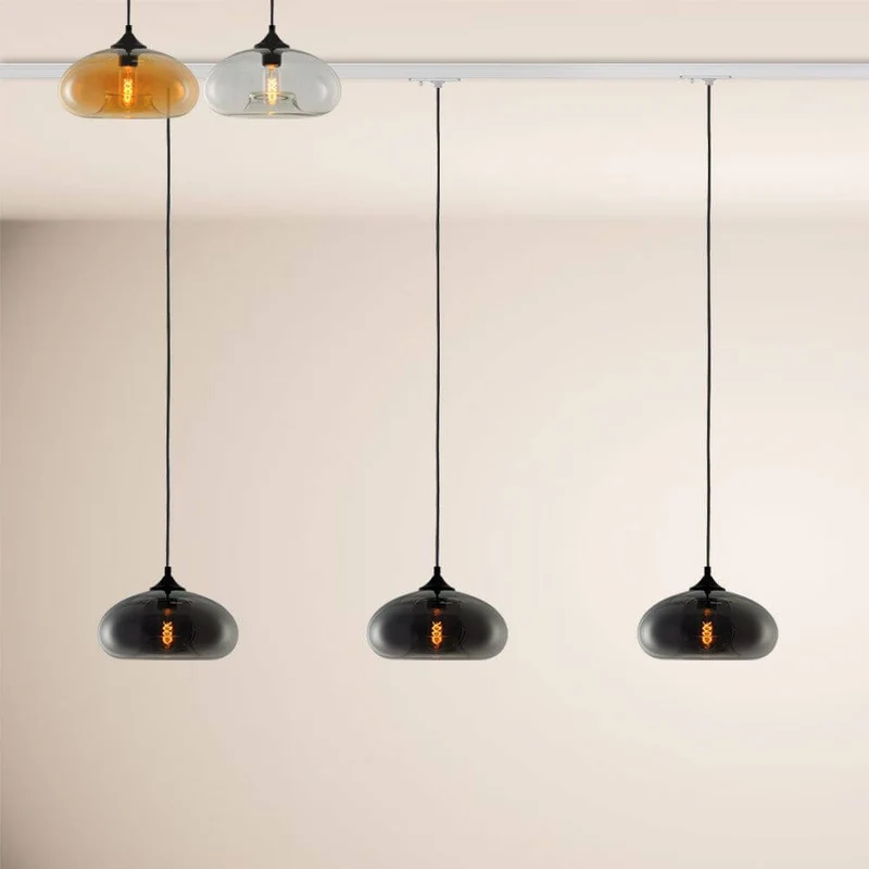 s.luce Cruet Low Esstisch-Pendelleuchte 1-Phasen-Schiene Endeinspeiser