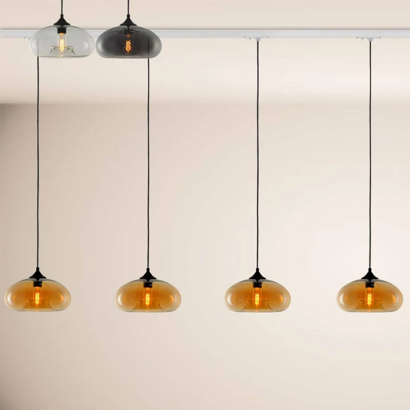 s.luce Cruet Low Esstisch-Pendelleuchte 1-Phasen-Schiene Endeinspeiser