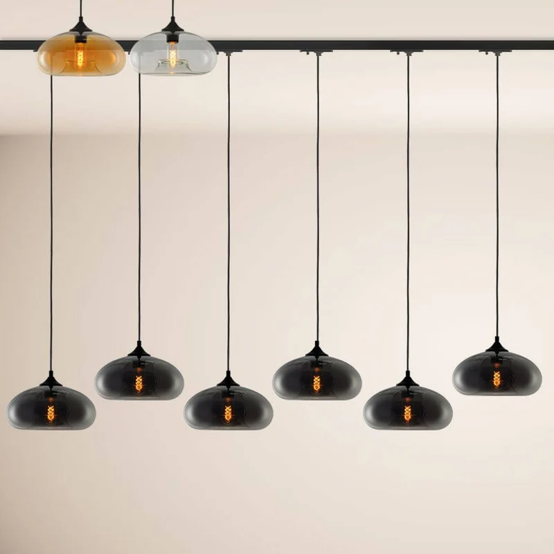 s.luce Cruet Low Esstisch-Pendelleuchte 1-Phasen-Schiene Endeinspeiser