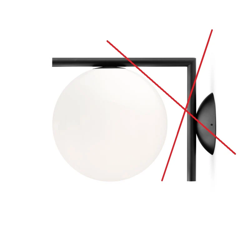 B-Ware Flos IC C/W1 BRO Wandleuchte Deckenlampe Wandleuchte Deckenlampe SIEHE TEXT