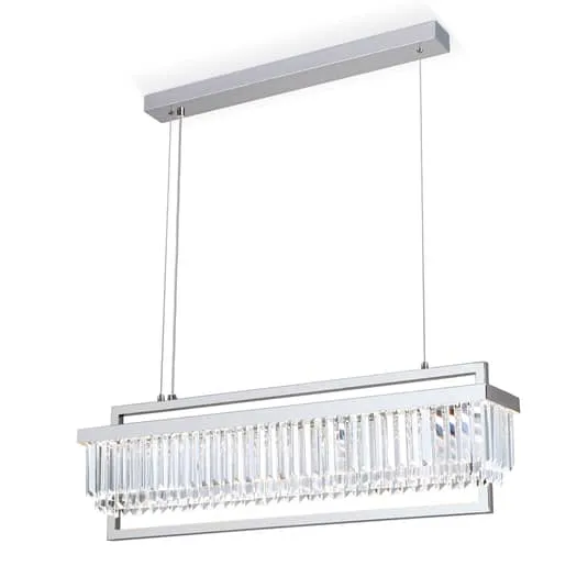B-Ware Orion LED-Pendelleuchte Prism Hängeleuchte Hängelampe Leuchte LED länglich chrom