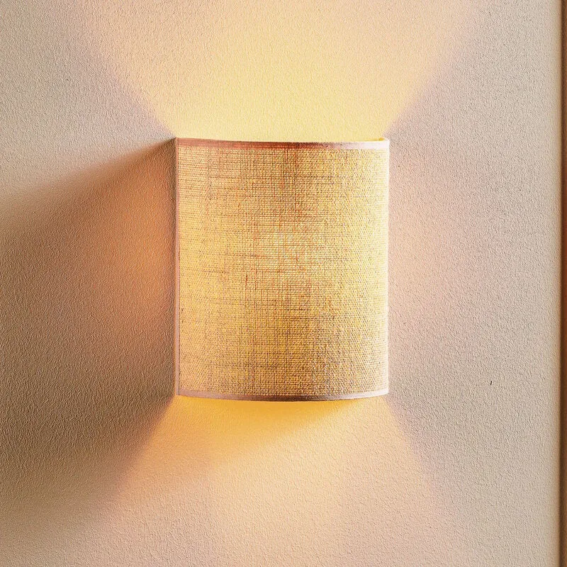 B-Ware Wandleuchte Jute Wandlampe Außenwandleuchte Außenlampe Lampe Leuchte naturbraun