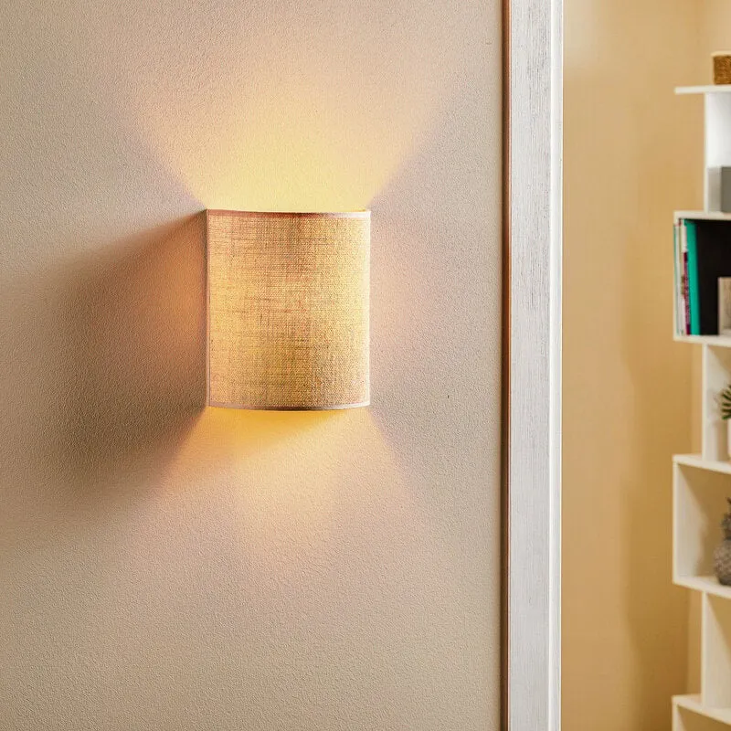 B-Ware Wandleuchte Jute Wandlampe Außenwandleuchte Außenlampe Lampe Leuchte naturbraun