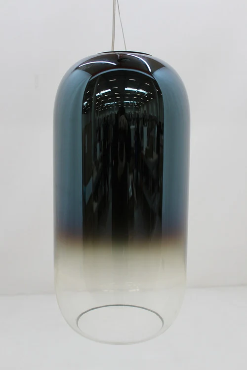 B-Ware Gople Hängelampe Deckenlampe Pendelleuchte Lampe Glas blau SIEHE TEXT
