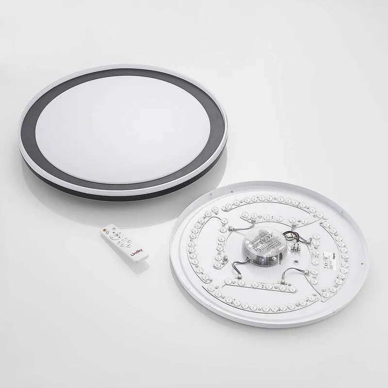 B-Ware Lindby Verdan LED-Deckenlampe Deckenlampe Lampe Leuchte dimmbar schwarz weiß
