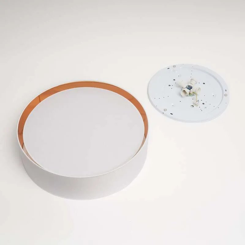 B-Ware TK-LightingDeckenleuchte Bilbao LED Lampe dimmbar weiß gold Ø60cm 17cm Höhe