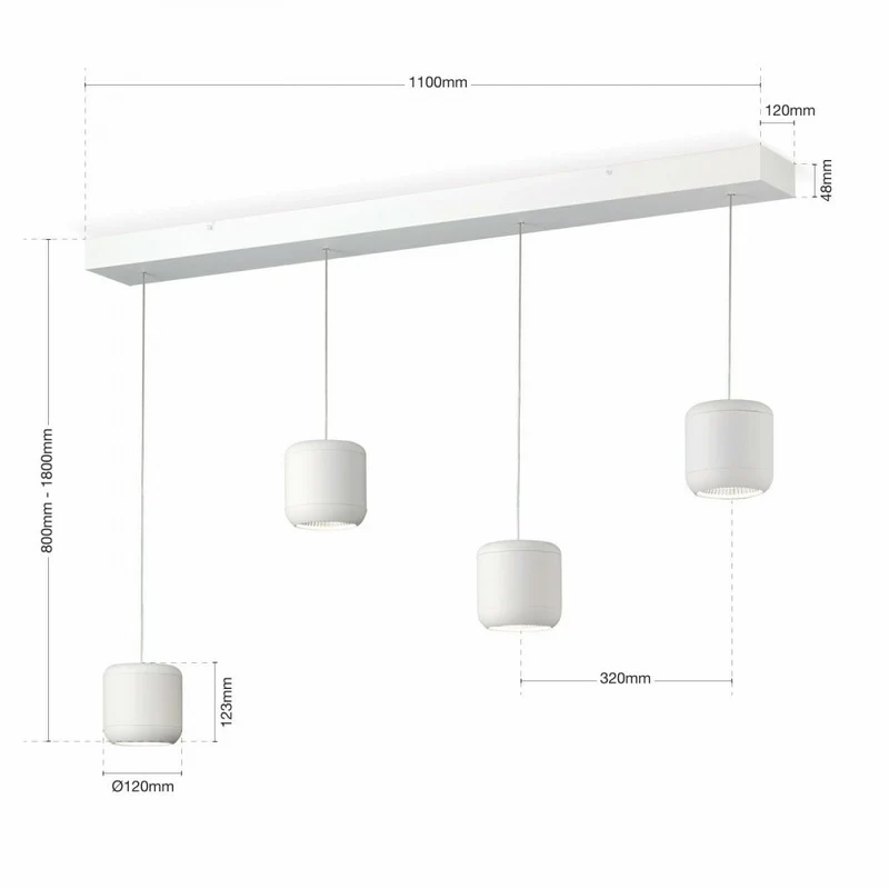 B-Ware LED-Hängeleuchte Shuttle dimmbar, höhenverstellbar Hängeleuchte Leuchte Lampe 40