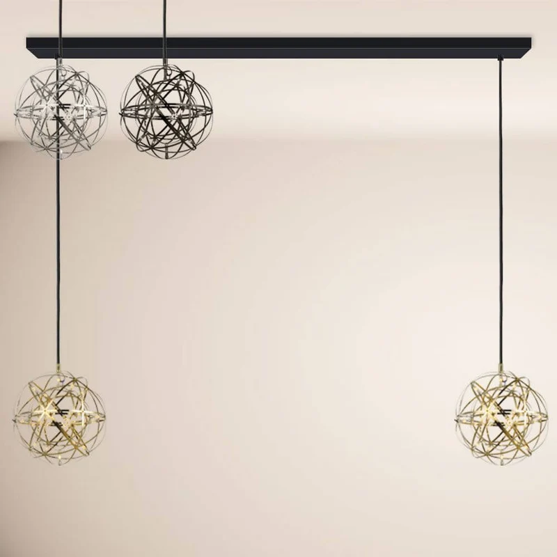 s.luce Atom LED Esstisch-Pendelleuchte 2 bis 5-flammig Balken 160cm