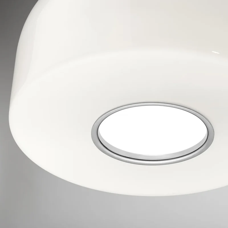 B-Ware Flos Pendelleuchte Hängelampe Bellhop Glas Schokoladenbraun Opalglas Aluminium