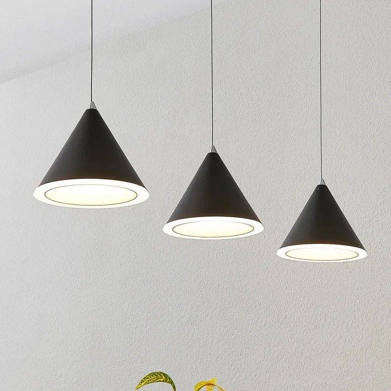 B-Ware Lucande Livan LED-Hängeleuchte Lampe Leuchte Hängelampe A++ 8W schwarz 3-fl. LED
