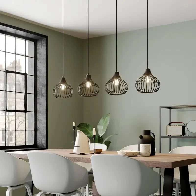 B-Ware Lindby Frances Hängelampe Hängeleuchte Pendellampe Lampe Leuchte braun, 4-fl.345