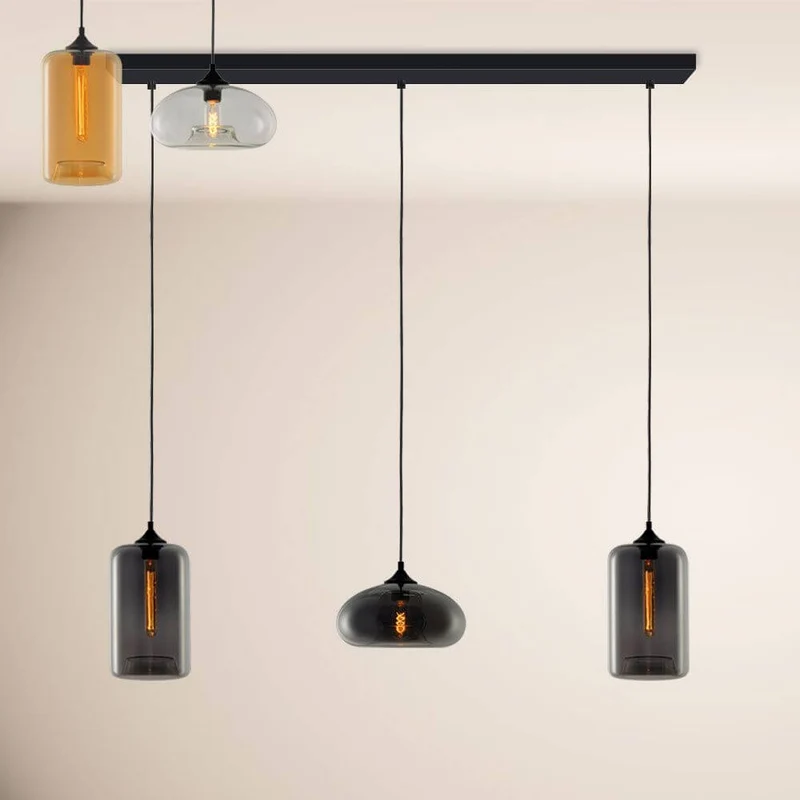 s.luce Cruet Esszimmerlampe 2 bis 5-flammig Balken 160cm
