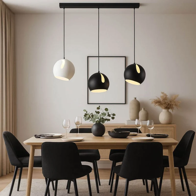 s.luce Ball Esstisch-Hängeleuchte Ø 30cm drehbarer Schirm 160cm Baldachin