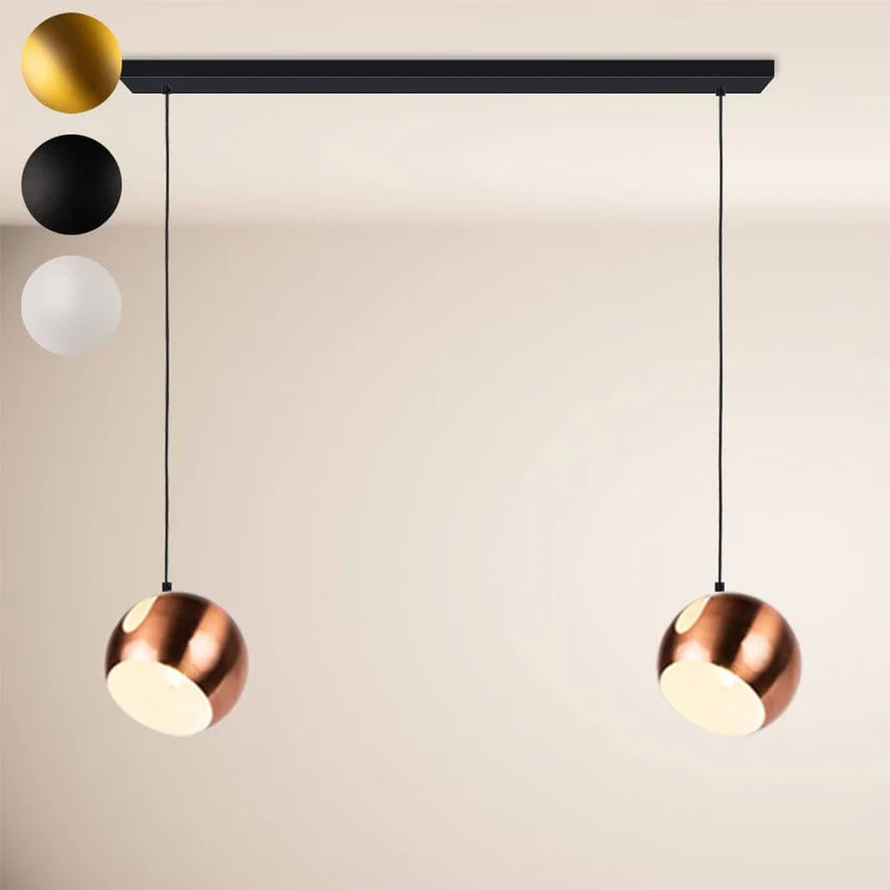 s.luce Ball Esstisch-Hängeleuchte Ø 30cm drehbarer Schirm 160cm Baldachin