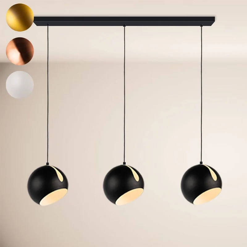 s.luce Ball Esstisch-Hängeleuchte Ø 30cm drehbarer Schirm 160cm Baldachin