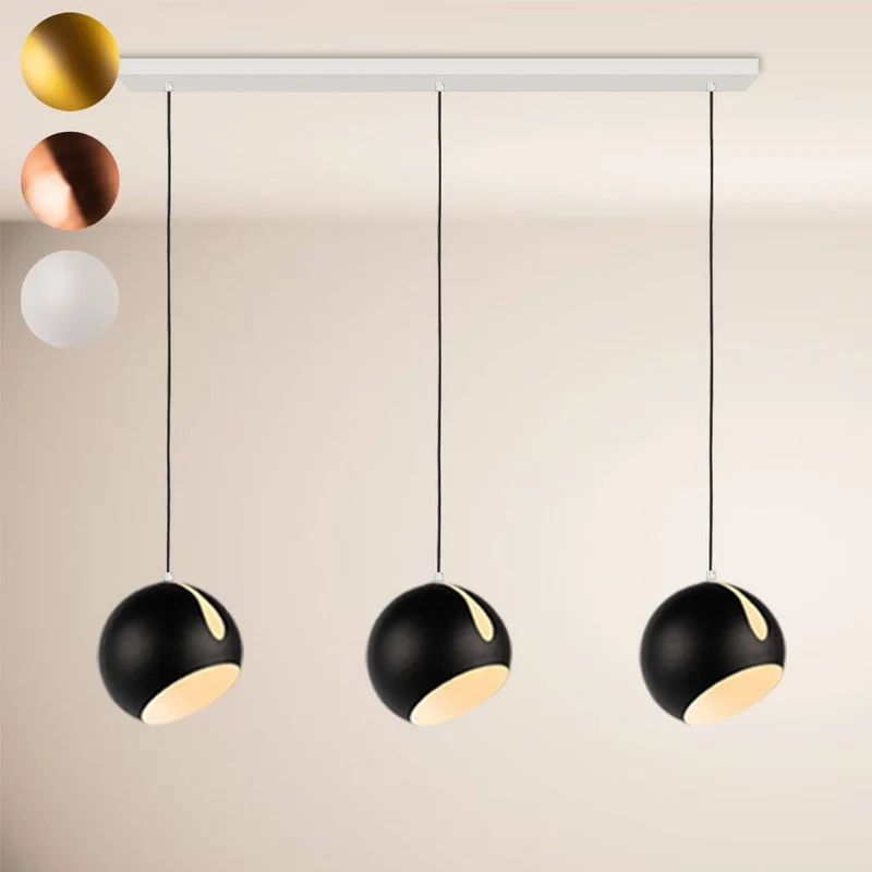 s.luce Ball Esstisch-Hängeleuchte Ø 30cm drehbarer Schirm 160cm Baldachin
